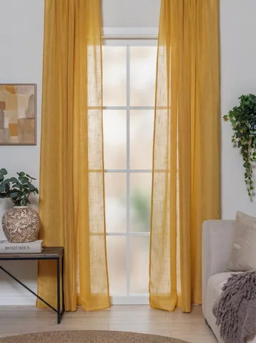 Gardin Stella 140x250 cm - Yellow - Textil & mattor - Gardiner - Gardinlängder - Veckbandslängder