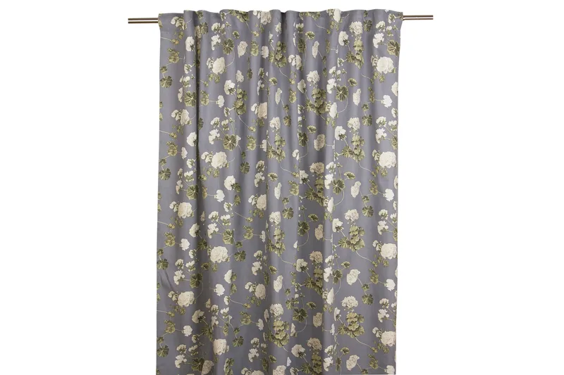 Pelargon Gardinlängd 145x245 cm, Blå