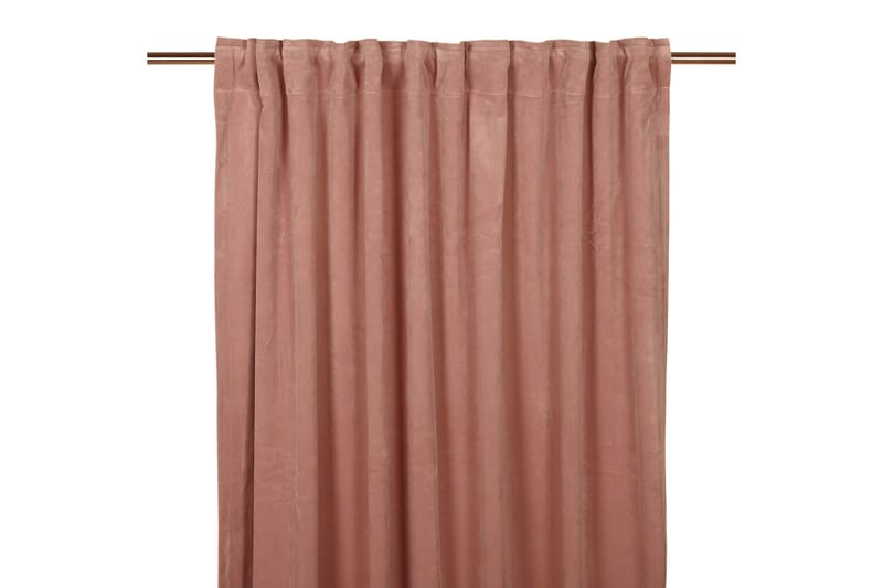 Sammetsgardin Velvet Multibandslängd 2-pack 280 cm Peach - Fondaco - Hanklängd