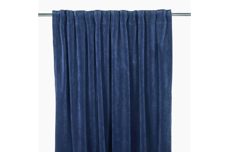 Sammetsgardin Velvet Multibandslängd 2-pack 240 cm Marinblå - Fondaco - Textil & mattor - Gardiner - Gardinlängder - Hanklängd