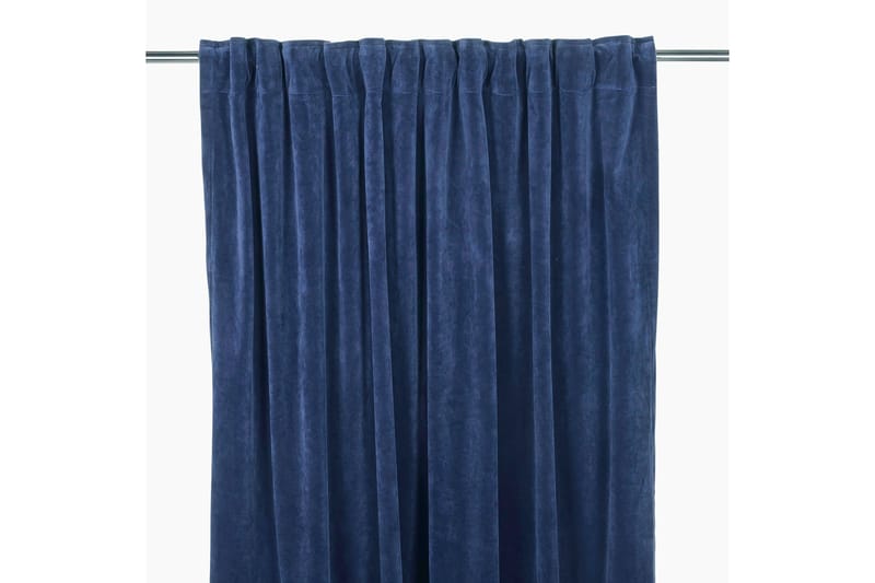 Sammetsgardin Velvet Multibandslängd 2-pack 240 cm Marinblå - Fondaco - Hanklängd