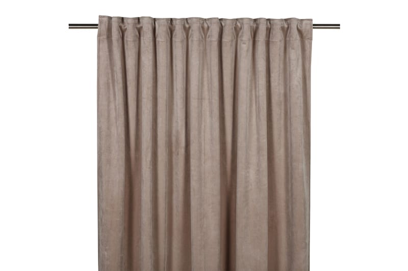 Sammetsgardin Velvet Multibandslängd 2-pack 280 cm Sand - Fondaco - Hanklängd