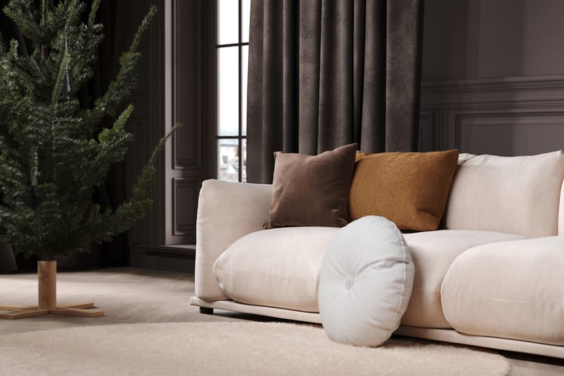 Sammetsgardin Velvet Multibandslängd 2-pack 280 cm Kaffe - Fondaco - Hanklängd
