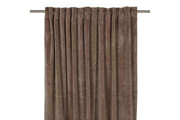 Sammetsgardin Velvet Multibandslängd 2-pack 280 cm Brun