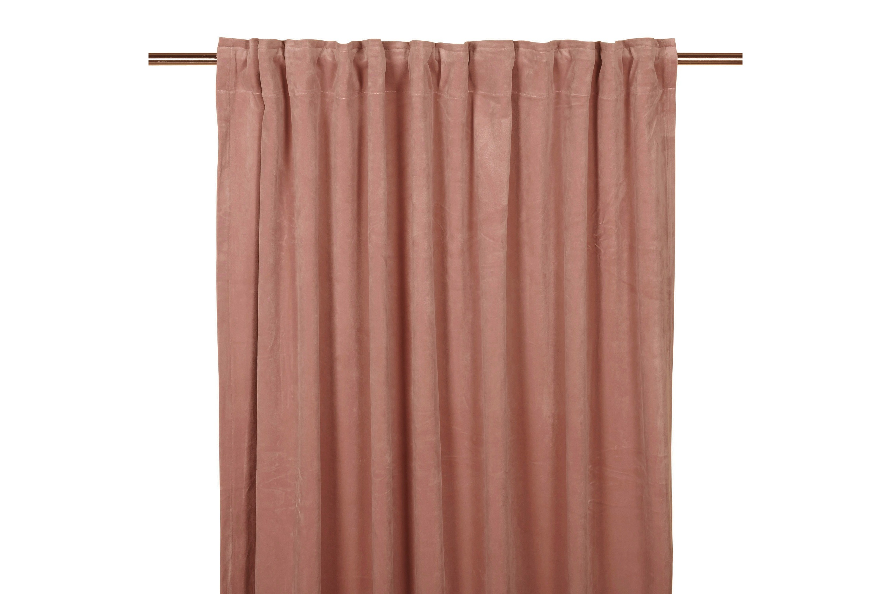 Sammetsgardin Velvet Multibandslängd 2-pack 240 cm Peach Fondaco