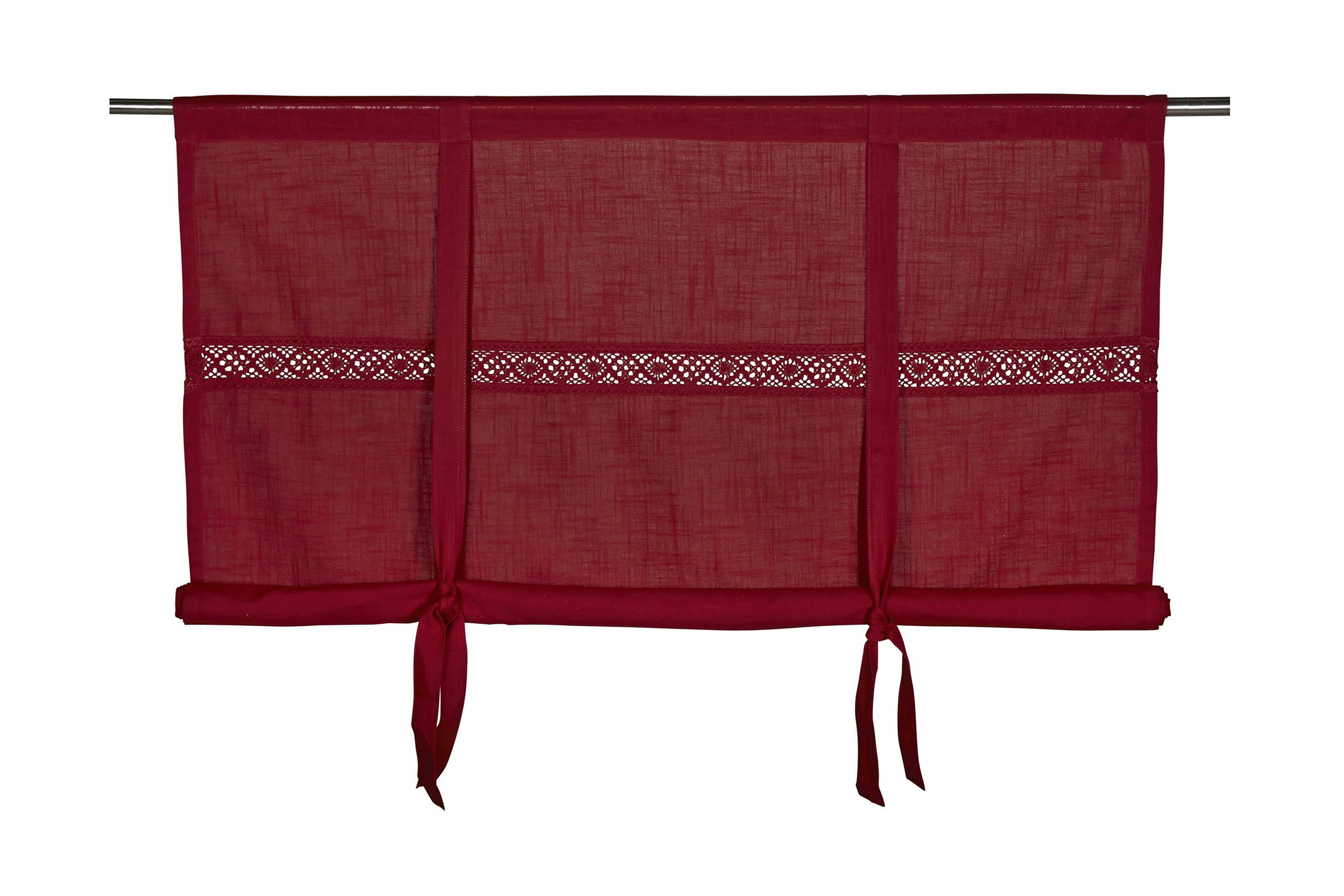 Hissgardin Sanna 140x120 cm Röd Fondaco