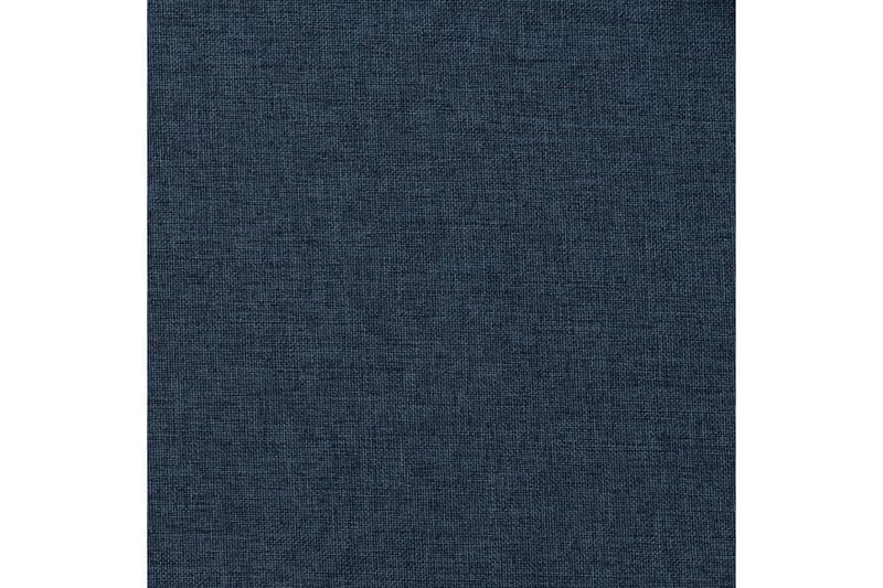 Mörkläggningsgardin med krokar linnelook 2 st blå 140x175 cm - Blå - Mörkläggningsgardiner