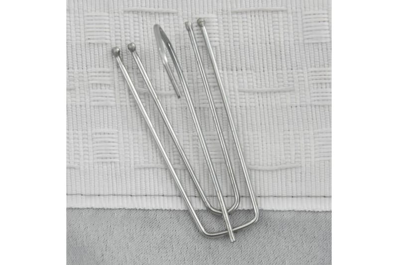 Mörkläggningsgardin med krokar linnelook grå 290x245 cm - Grå - Mörkläggningsgardiner