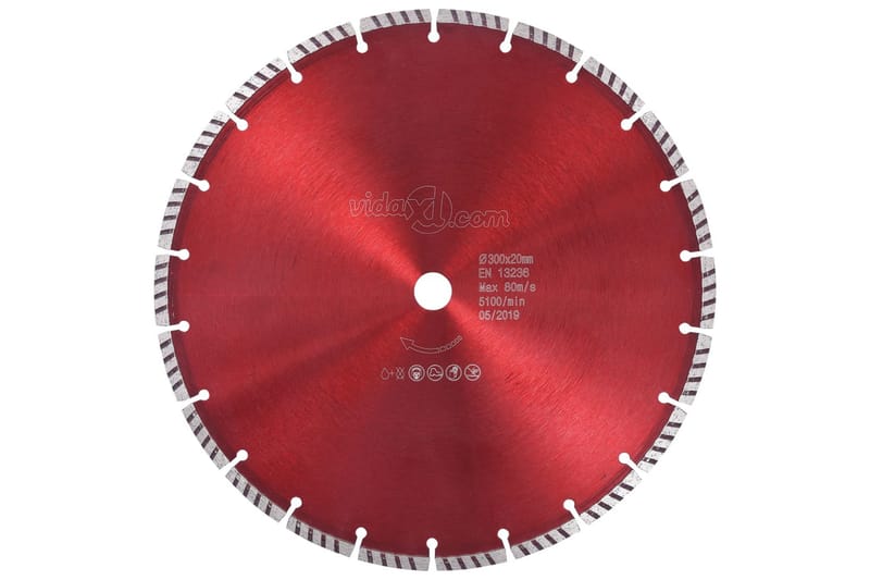 Diamantklinga med Turbo Steel 300 mm - Röd - Mörkläggningsgardiner