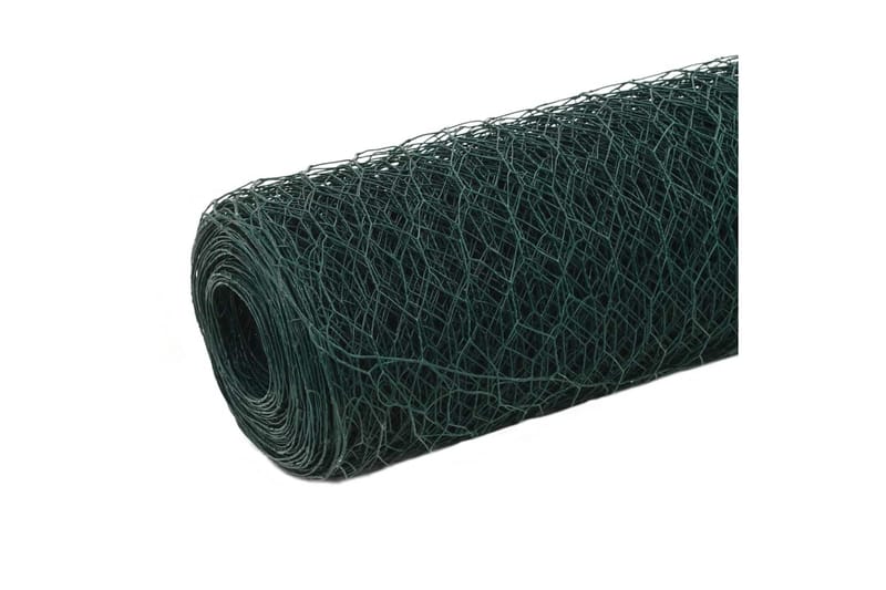 Hönsnät stål med PVC-beläggning 25x1,2 m grön - Grön - Mörkläggningsgardiner