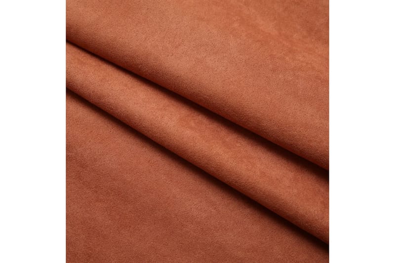 Mörkläggningsgardiner med krokar 2 st rost 140x245 cm - Mocka/Rost/Orange - Mörkläggningsgardiner