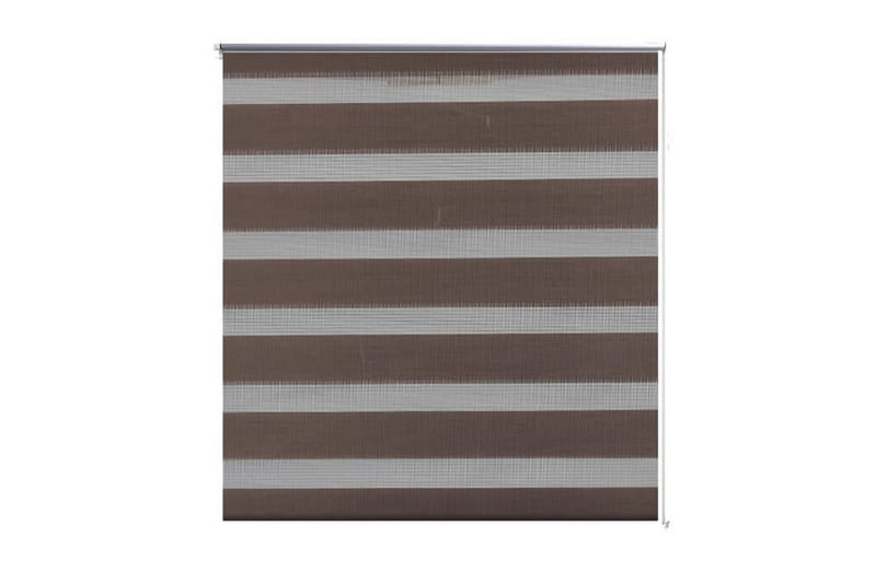 Rullgardin randig brun 140x175 cm transparent - Brun - Rullgardin