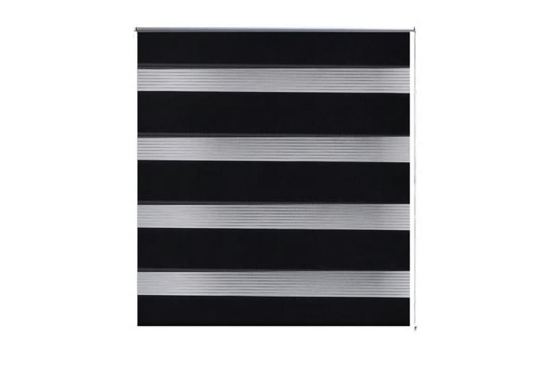 Rullgardin randig svart 60x100 cm transparent - Svart - Rullgardin
