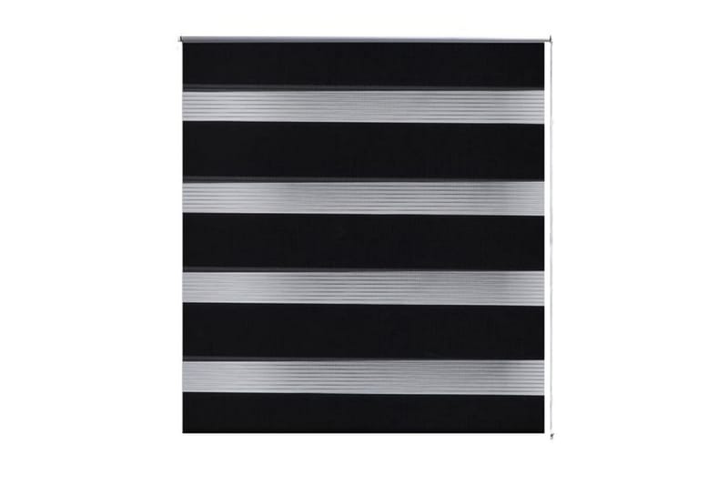 Rullgardin randig svart 90x150 cm transparent - Svart - Rullgardin