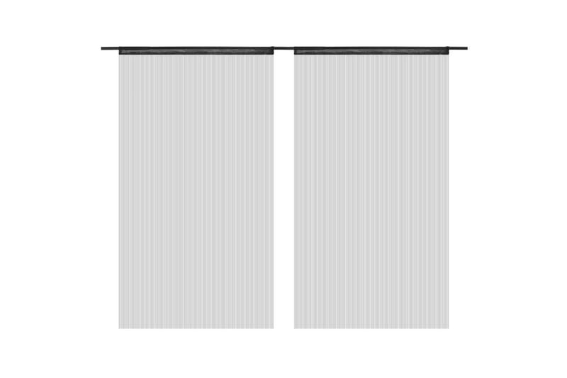 Trådgardiner 2 st 100x250 cm svart - Mörkläggningsgardiner