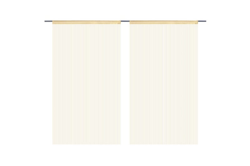 Trådgardiner 2 st 140x250 cm beige - Beige - Mörkläggningsgardiner