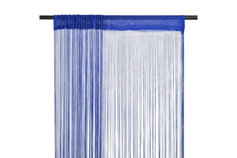 Trådgardiner 2 st 140x250 cm blå - Blå - Mörkläggningsgardiner