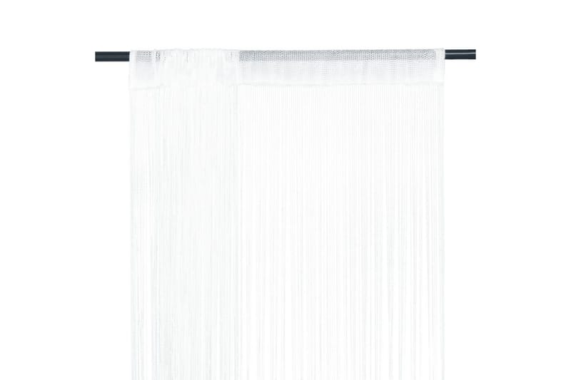 Trådgardiner 2 st 140x250 cm vit - Vit - Mörkläggningsgardiner