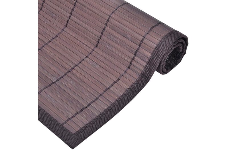 6 Bordstabletter i bambu 30x45 cm mörkbrun - Natur/Mörkbrun - Bordsunderlägg - Bordstablett - Kökstextil