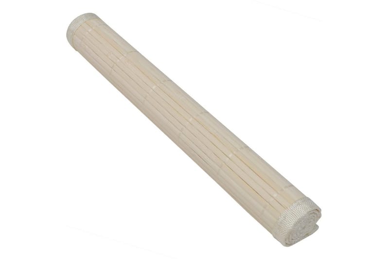 6 Bordstabletter i bambu 30x45 cm naturfärg - Beige - Bordsunderlägg - Bordstablett - Kökstextil