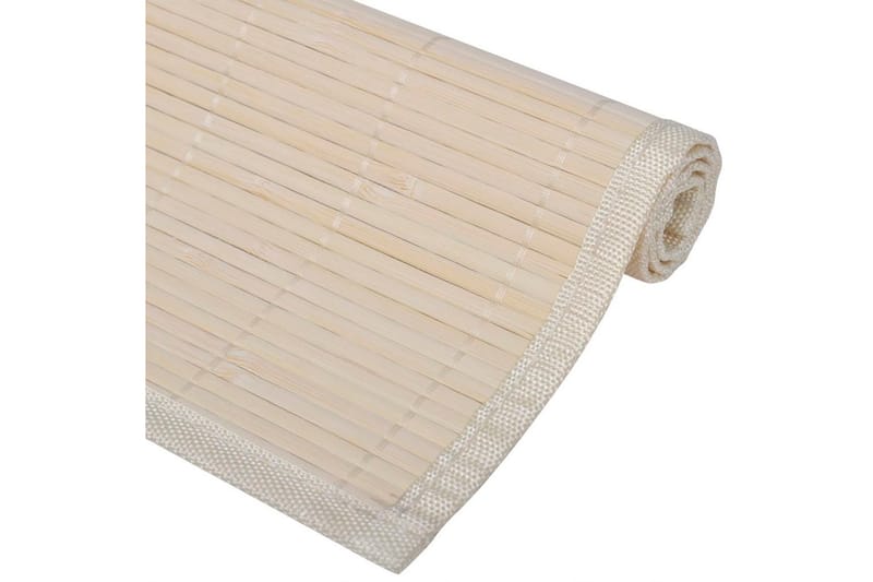 6 Bordstabletter i bambu 30x45 cm naturfärg - Beige - Bordsunderlägg - Bordstablett - Kökstextil