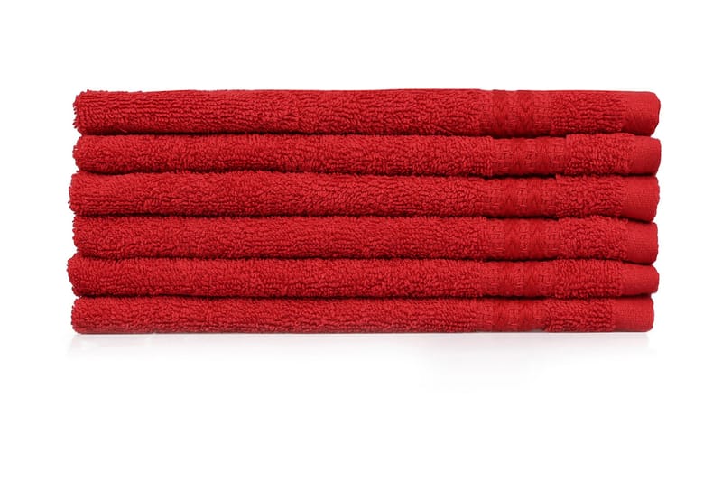 Handduk Hobby 30x50 cm 6-pack - Röd - Kökstextil - Kökshandduk