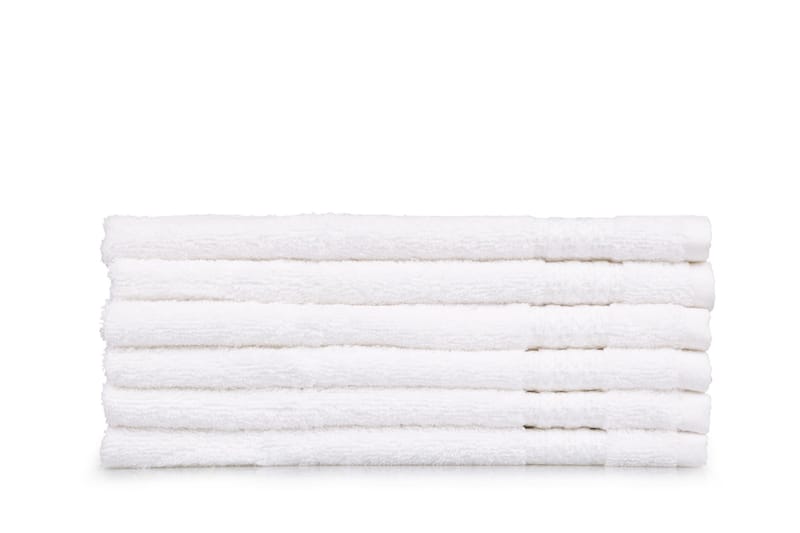 Handduk Hobby 30x50 cm 6-pack - Vit - Textil & mattor - Kökstextil