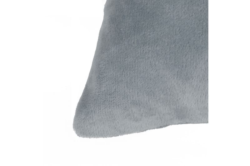Kudde 2 st tyg 45x45 cm grå - Grå - Prydnadskudde & soffkudde
