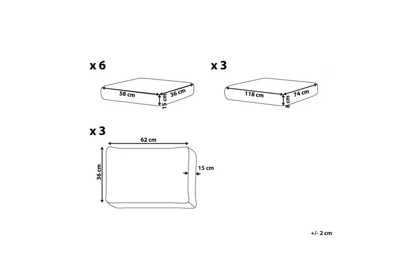 Kuddfodral Castella Vit - Vit - Utemöbler & utemiljö - Övrigt utemöbler - Tillbehör utemöbler - Klädselpaket utemöbler
