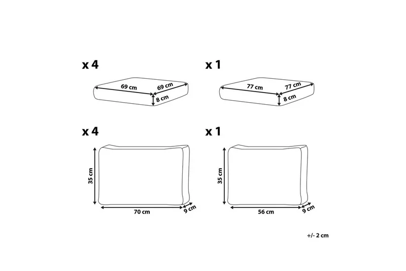 Kuddfodral Messina Beige - Beige - Utemöbler & utemiljö - Övrigt utemöbler - Tillbehör utemöbler - Klädselpaket utemöbler