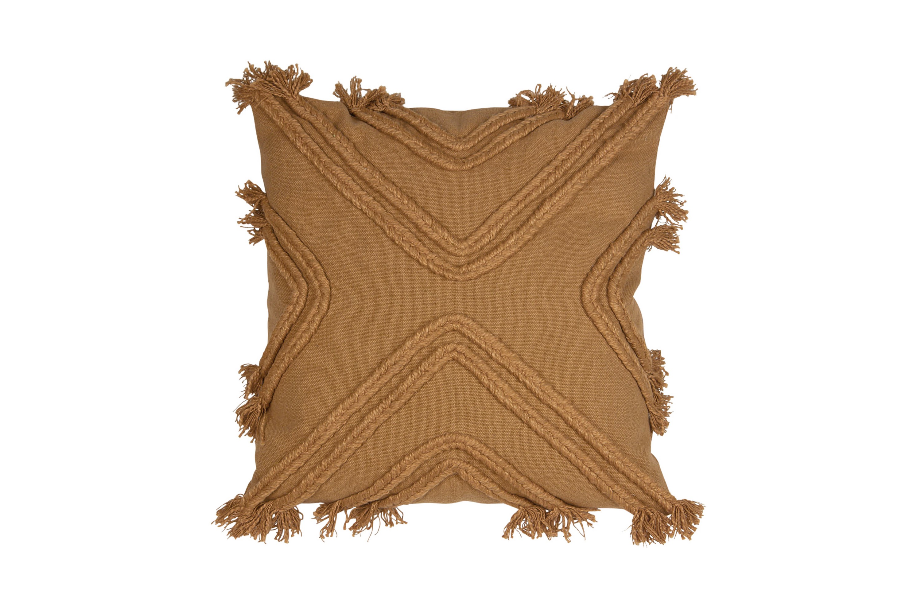 Kuddfodral Rope 48x48 Mörkbeige