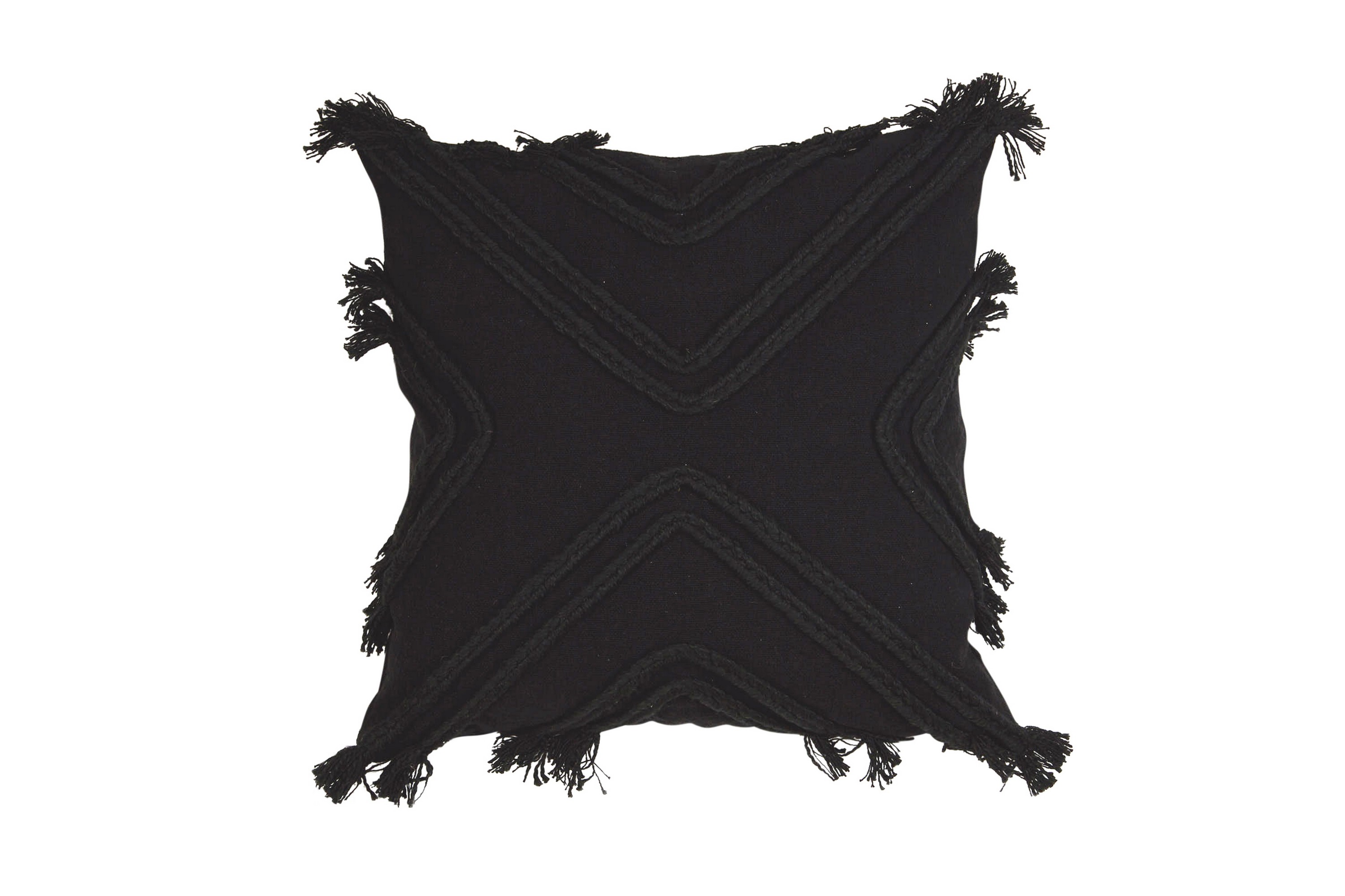 Kuddfodral Rope 48x48 Svart