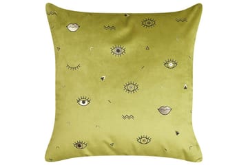 Prydnadskuddar Aeonium set om 2 Grön/Svart - Grön/Svart - Textil & mattor - Kudde & kuddfodral - Prydnadskudde & soffkudde