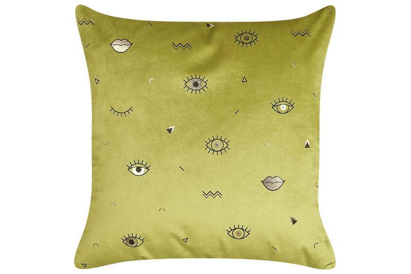 Prydnadskuddar Aeonium set om 2 Grön/Svart - Grön/Svart - Textil & mattor - Kudde & kuddfodral - Prydnadskudde & soffkudde
