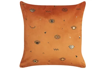 Prydnadskuddar Aeonium set om 2 Orange/svart - Orange/svart - Textil & mattor - Kudde & kuddfodral - Prydnadskudde & soffkudde