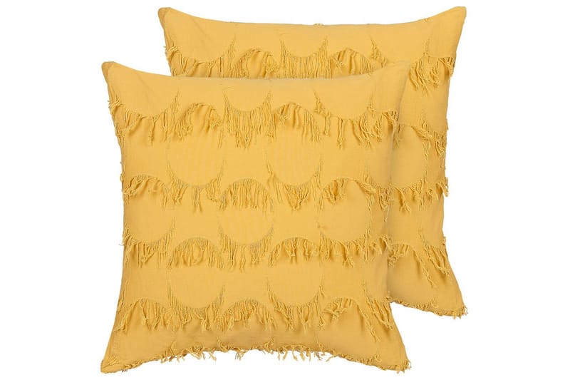 Prydnadskuddar Agastache set om 2 Gul - Gul - Textil & mattor - Kudde & kuddfodral - Prydnadskudde & soffkudde