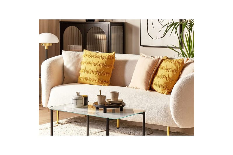 Prydnadskuddar Agastache set om 2 Gul - Gul - Textil & mattor - Kudde & kuddfodral - Prydnadskudde & soffkudde