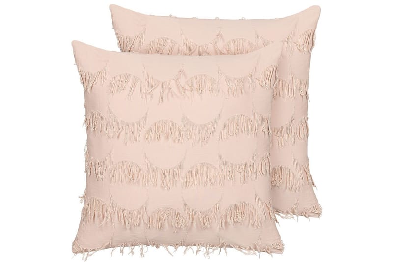 Prydnadskuddar Agastache set om 2 Rosa - Rosa - Textil & mattor - Kudde & kuddfodral - Prydnadskudde & soffkudde