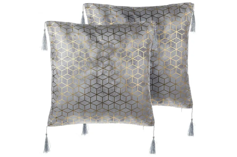 Prydnadskuddar Camellia set om 2