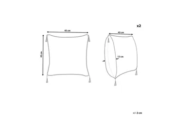 Prydnadskuddar Camellia set om 2 - Textil & mattor - Kudde & kuddfodral - Prydnadskudde & soffkudde