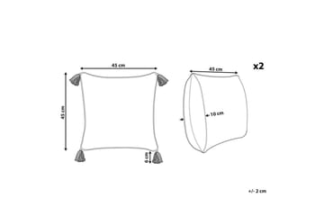 Prydnadskuddar Carissa set om 2 - Textil & mattor - Kudde & kuddfodral - Prydnadskudde & soffkudde