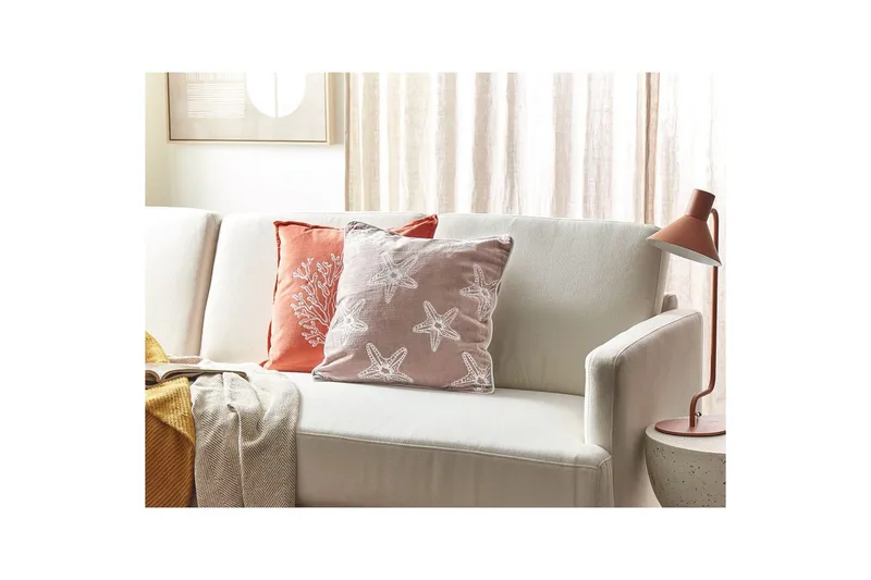 Prydnadskuddar Ceramium Rosa/Vit - Rosa/Vit - Textil & mattor - Kudde & kuddfodral - Prydnadskudde & soffkudde