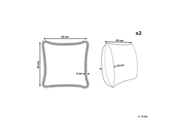 Prydnadskuddar Filix set om 2 - Textil & mattor - Kudde & kuddfodral - Prydnadskudde & soffkudde