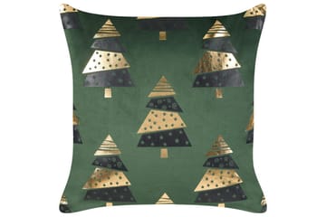 Prydnadskuddar Goldspruce set om 2 Grön/guld/svart - Grön/guld/svart - Textil & mattor - Kudde & kuddfodral - Prydnadskudde & soffkudde