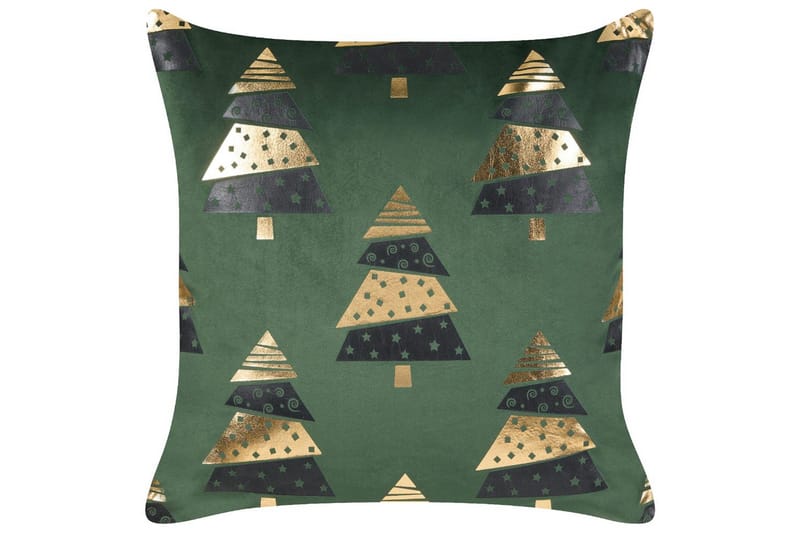 Prydnadskuddar Goldspruce set om 2 Grön/guld/svart - Grön/guld/svart - Textil & mattor - Kudde & kuddfodral - Prydnadskudde & soffkudde