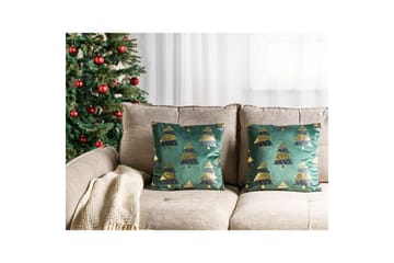 Prydnadskuddar Goldspruce set om 2 Grön/guld/svart - Grön/guld/svart - Textil & mattor - Kudde & kuddfodral - Prydnadskudde & soffkudde