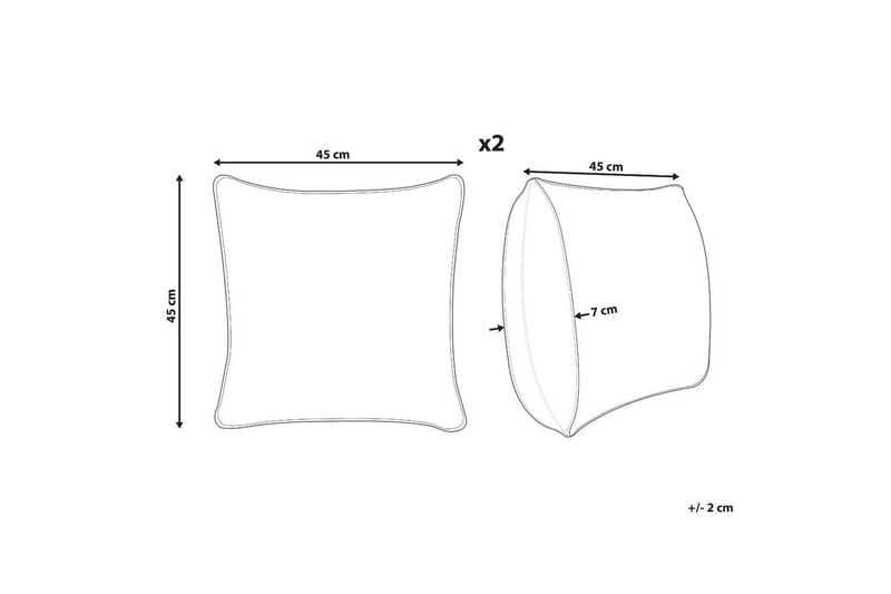 Prydnadskuddar Gynura set om 2 - Textil & mattor - Kudde & kuddfodral - Kudde utomhus