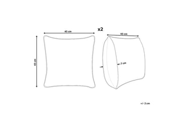 Prydnadskuddar Gynura set om 2 - Textil & mattor - Kudde & kuddfodral - Kudde utomhus