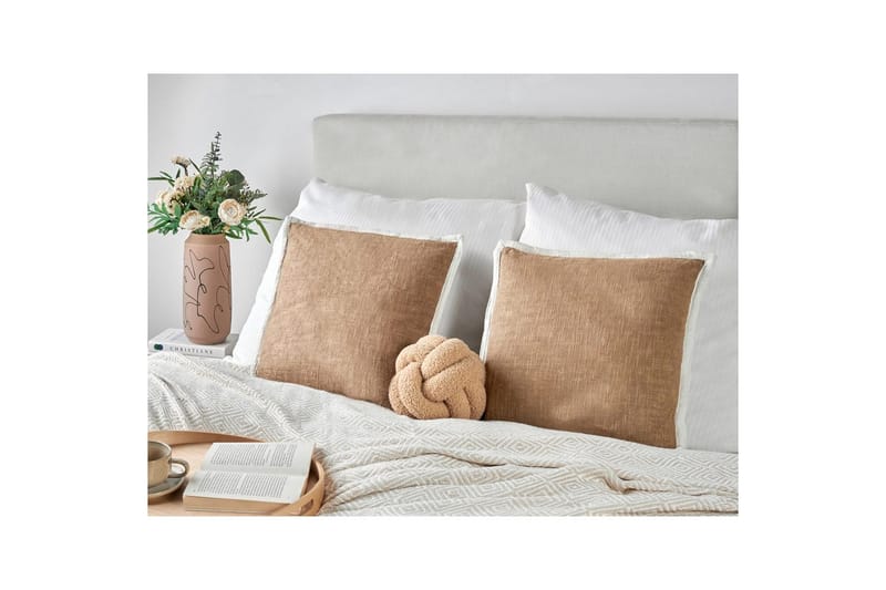 Prydnadskuddar Ianthe set om 2 Brun/Vit - Brun/Vit - Textil & mattor - Kudde & kuddfodral - Prydnadskudde & soffkudde