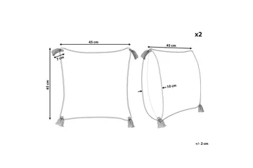 Prydnadskuddar Jacaranda set om 2 - Textil & mattor - Kudde & kuddfodral - Prydnadskudde & soffkudde